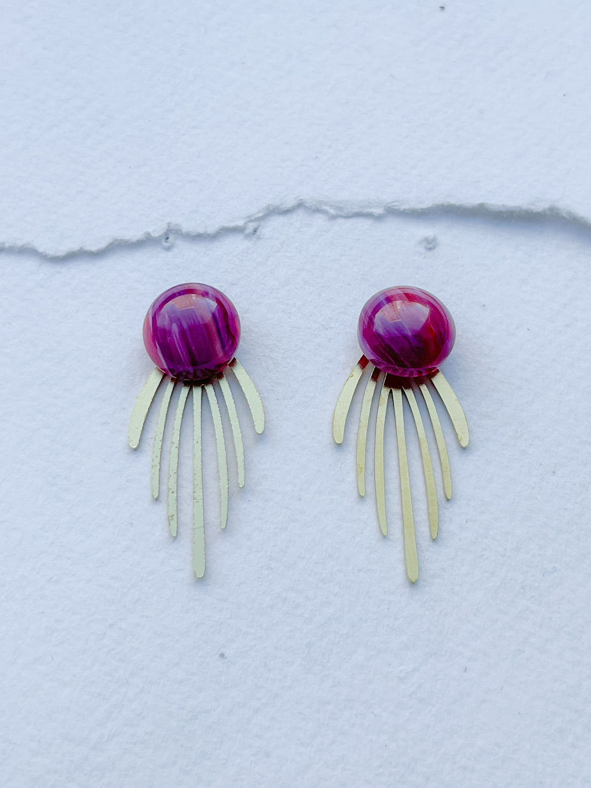 Unika dot med bagstykke i messing, rosa farvekombi, fra Winther Design
