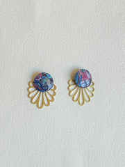 Unika dot med bagstykke i messing, floral, fra Winther Design